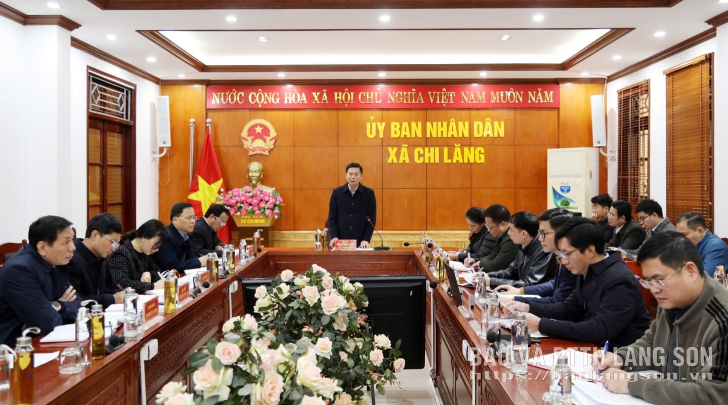 Đồng chí Đinh Hữu Học, Phó Chủ tịch Thường trực UBND tỉnh phát biểu tại buổi làm việc