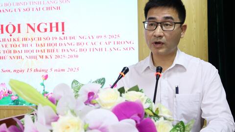 Hội nghị quán triệt, triển khai Kế hoạch của Đảng uỷ UBND tỉnh về tổ chức đại hội đảng bộ các cấp và Kế hoạch tổ chức đại hội các chi bộ trực thuộc nhiệm kỳ 2025-2027 tiến tới Đại hội Đảng bộ Sở Tài chính nhiệm kỳ 2025-2030