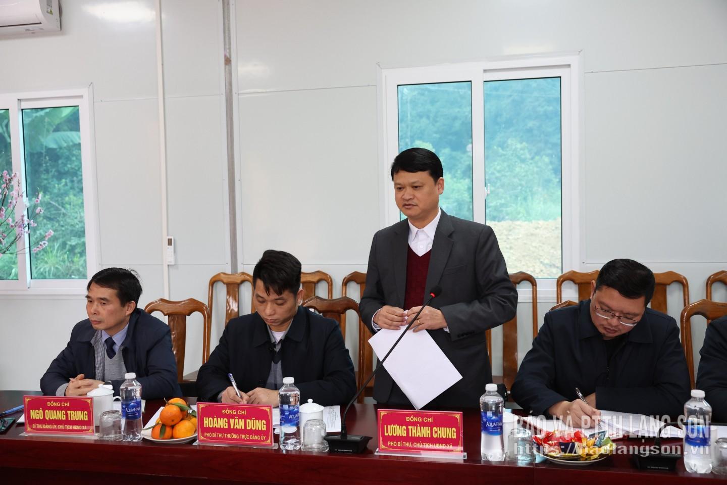 Lãnh đạo xã Chiến Thắng báo cáo nhanh tình hình chuẩn bị Tết Nguyên đán